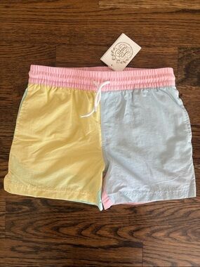 The Beaufort Bonnet Company Pastel Pink Elastic Waist Swim Trunks